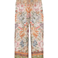 Pierre Louis Mascia Printed Silk Trousers - Beige