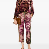 Pierre Louis Mascia Printed Silk Trousers - Purple