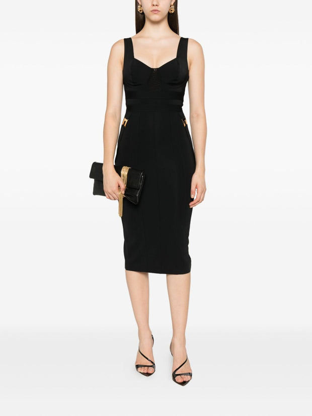 Elisabetta Franchi Midi Dress - Black