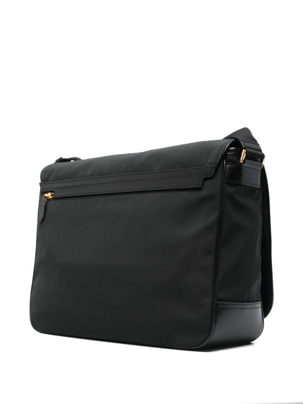 Tom Ford Recycled Nylon Large Messenger Bag - Black