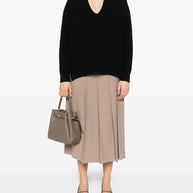 Fabiana Filippi Wool V-necked Jumper - Black