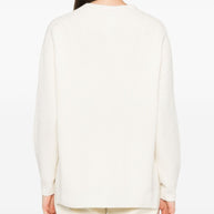 Fabiana Filippi Wool V-necked Jumper - Beige