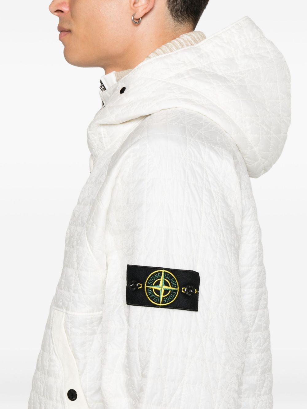 Stone Island  Hooded Blouson Jacket - Ivory