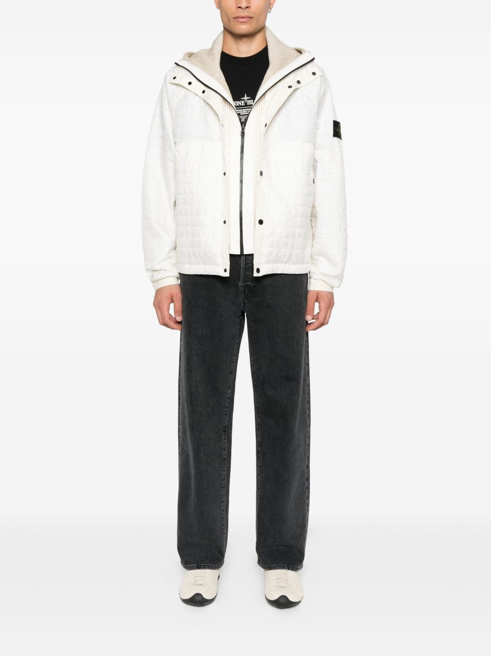 Stone Island  Hooded Blouson Jacket - Ivory