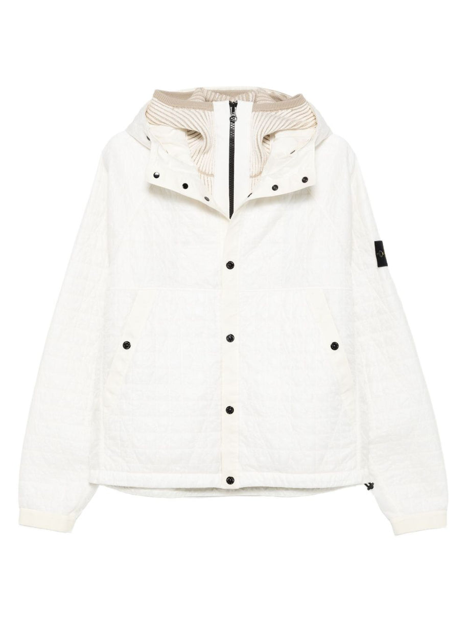 Stone Island  Hooded Blouson Jacket - Ivory