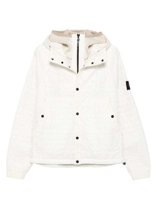Stone Island  Hooded Blouson Jacket - Ivory