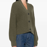Closed Wool Blend V-necked Cardigan Green