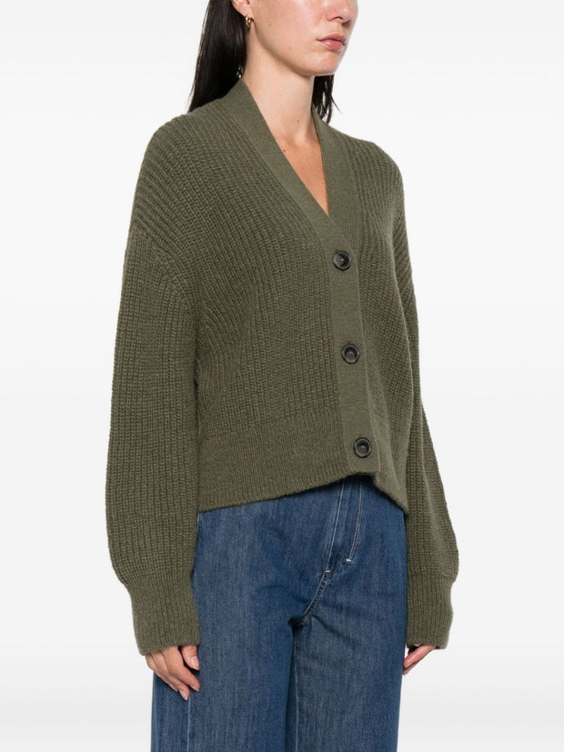 Closed Wool Blend V-necked Cardigan Green