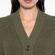 Closed Wool Blend V-necked Cardigan Green