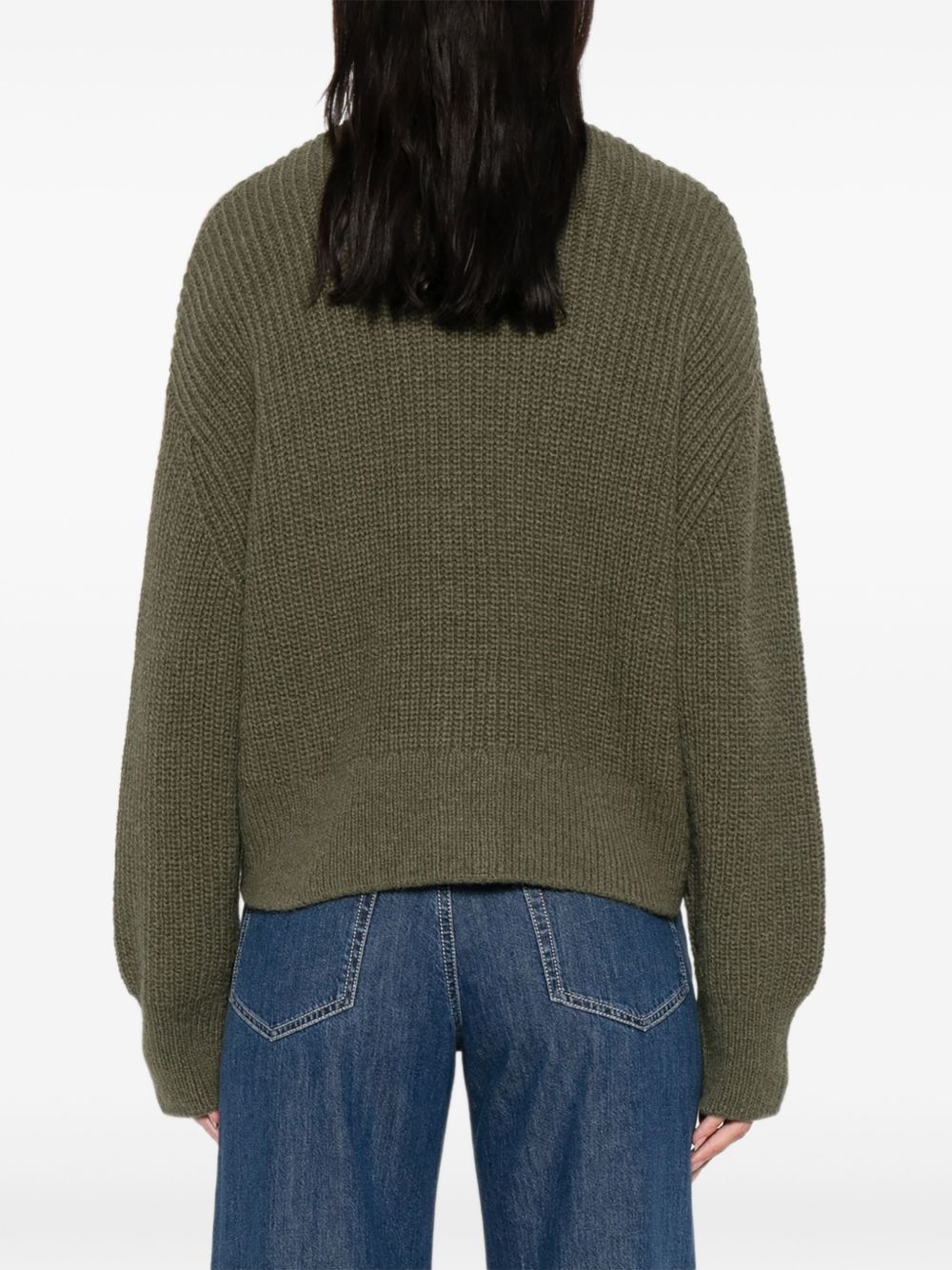 Closed Wool Blend V-necked Cardigan Green