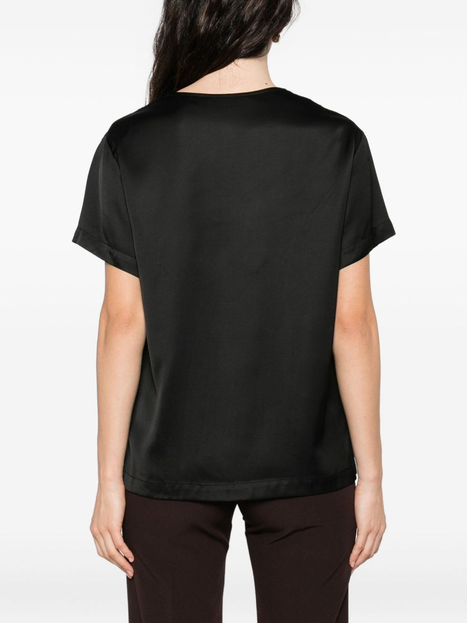 ERMANNO FIRENZE Lace Detail Top - Black
