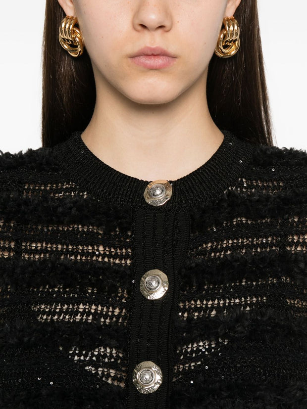 Balmain Sequin-embellished Cardigan