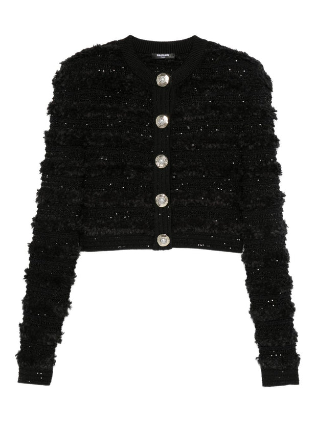 Balmain Sequin-embellished Cardigan