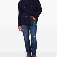Brunello Cucinelli Distressed-finish Straight-leg Jeans