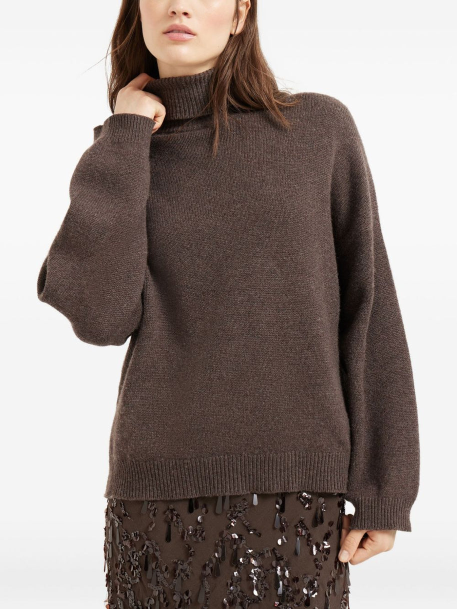 Brunello Cucinelli Cashmere Turtle-neck Jumper - Brown