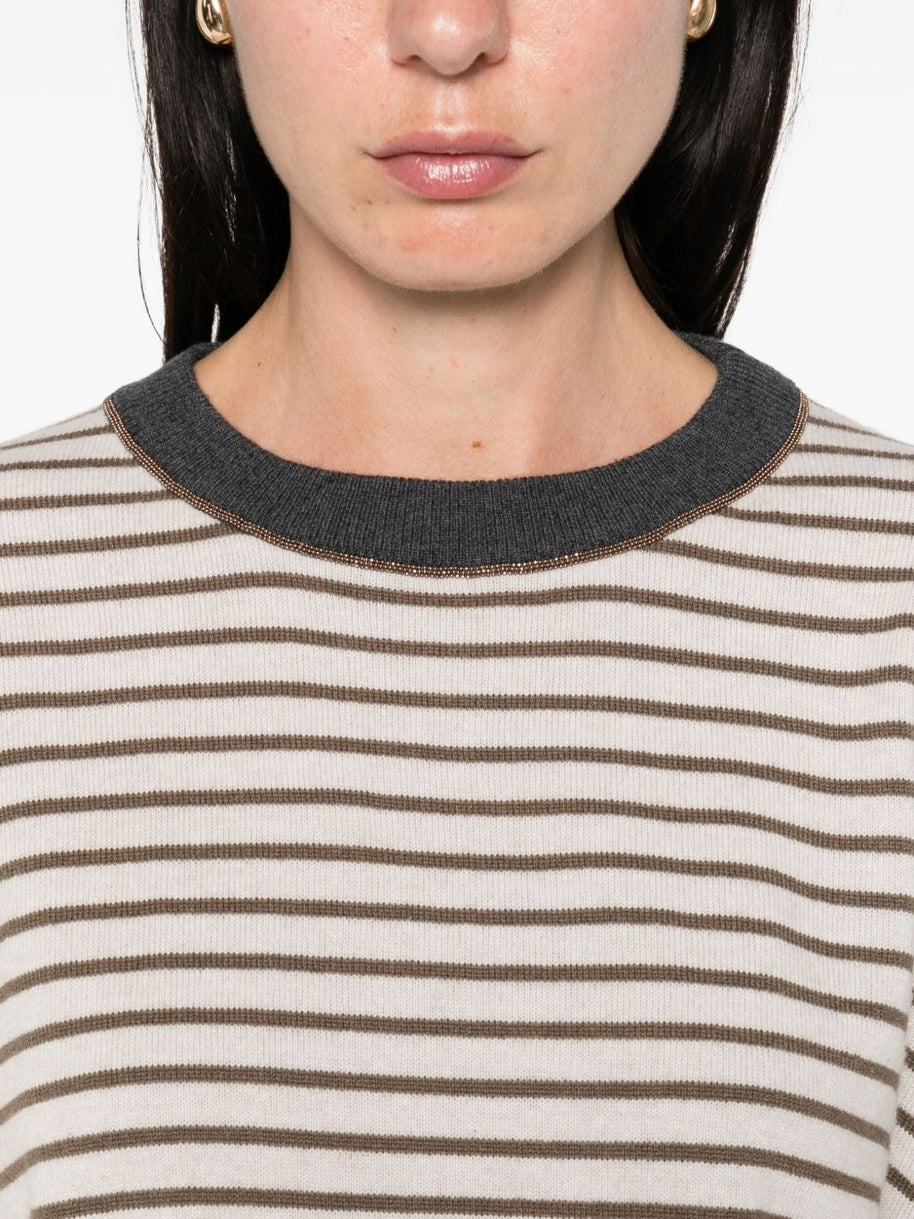 Brunello Cucinelli Wool And Cashmere Sweater - Ivory