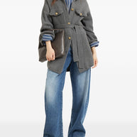 Brunello Cucinelli Wool And Cashmere Cardigan - Grey