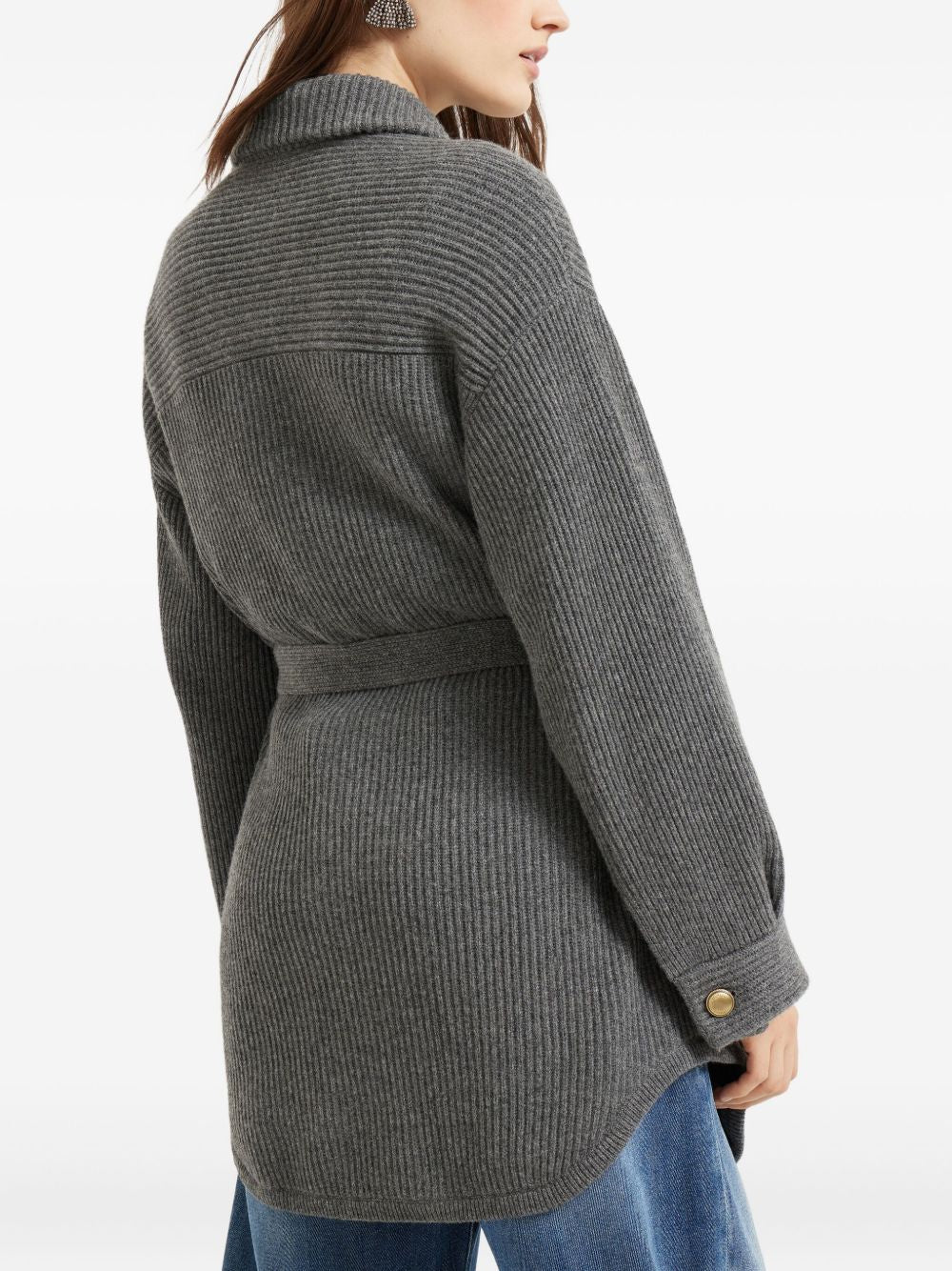 Brunello Cucinelli Wool And Cashmere Cardigan - Grey