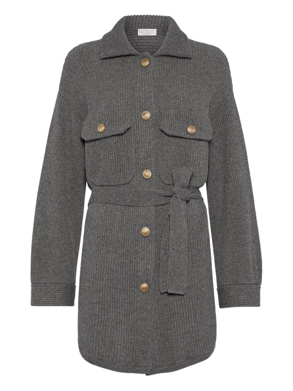 Brunello Cucinelli Wool And Cashmere Cardigan - Grey