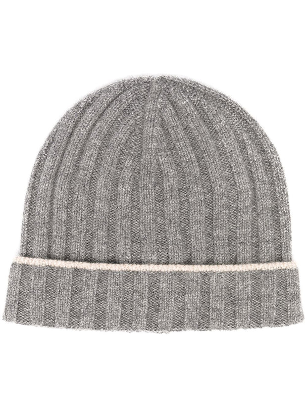 Brunello Cucinelli Cashmere Beanie Hat - Grey