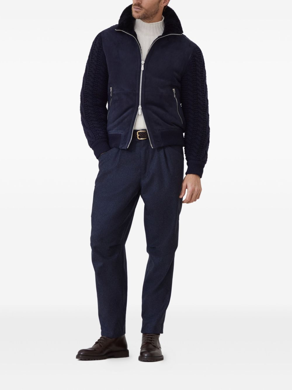 Brunello Cucinelli Cashmere Flat Rib Turtleneck Sweater