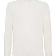 Brunello Cucinelli Cashmere Turtle Neck Jumper - White