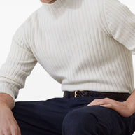 Brunello Cucinelli Cashmere Turtle Neck Jumper - White