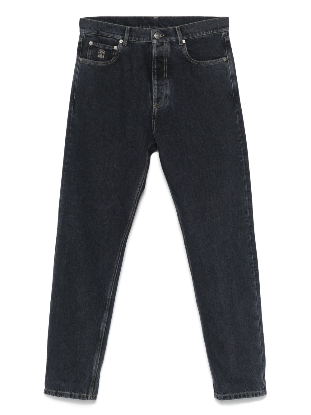 Brunello Cucinelli Logo-embroidered Jeans