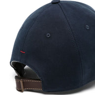 Brunello Cucinelli Logo Cotton Baseball Cap - Blue
