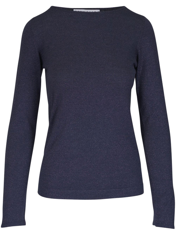 Brunello Cucinelli Cashmere Boat Neck Sweater - Blue