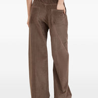 Brunello Cucinelli Wide Leg Cotton Trousers