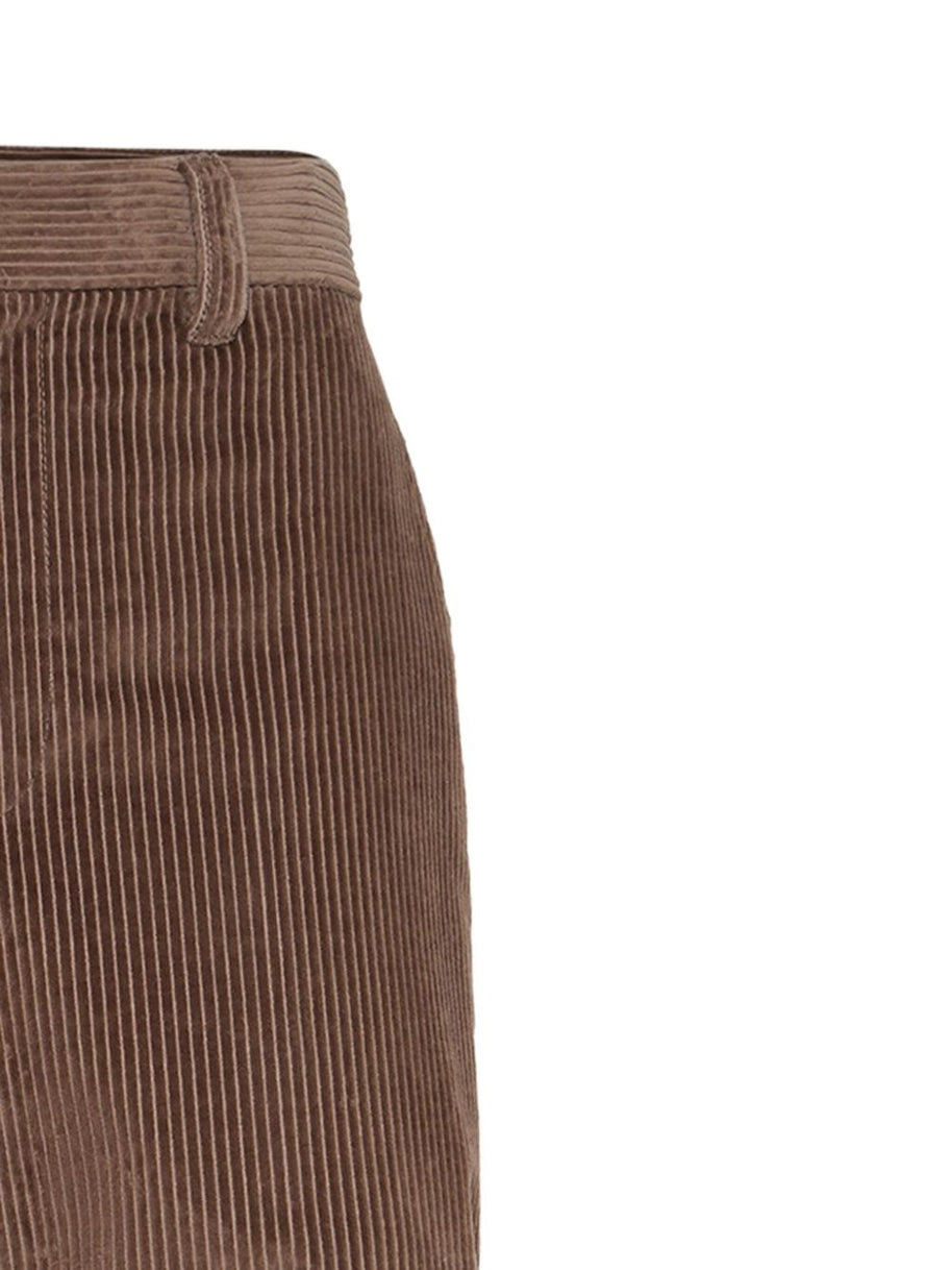 Brunello Cucinelli Wide Leg Cotton Trousers