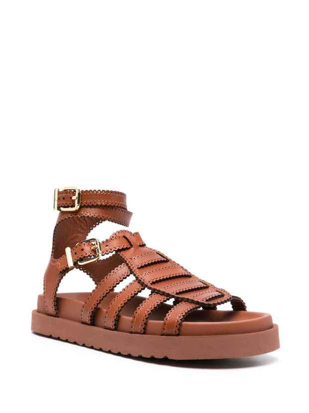 Zimmermann Flat Sandals - Brown