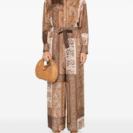 Zimmermann Lucky Printed Silk Trousers - Brown