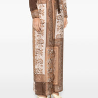 Zimmermann Lucky Printed Silk Trousers - Brown