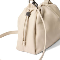 Brunello Cucinelli  Bucket Mellow Small Leather Handbag  - Ivory