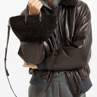 Brunello Cucinelli Shearling Shopping Bag - Brown