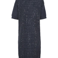 Brunello Cucinelli Wool Turtle-neck Dress - Blue