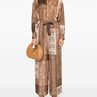 Zimmermann Lucky Printed Silk Shirt - Brown