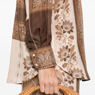 Zimmermann Lucky Printed Silk Shirt - Brown