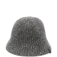 Brunello Cucinelli Wool Embellished Cloche Hat Grey
