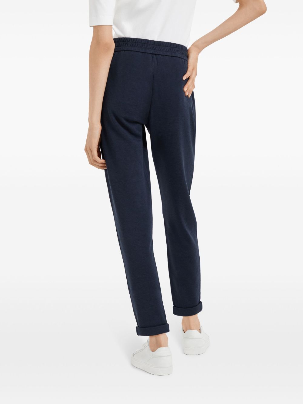 Brunello Cucinelli Cotton And Silk Trousers - Blue