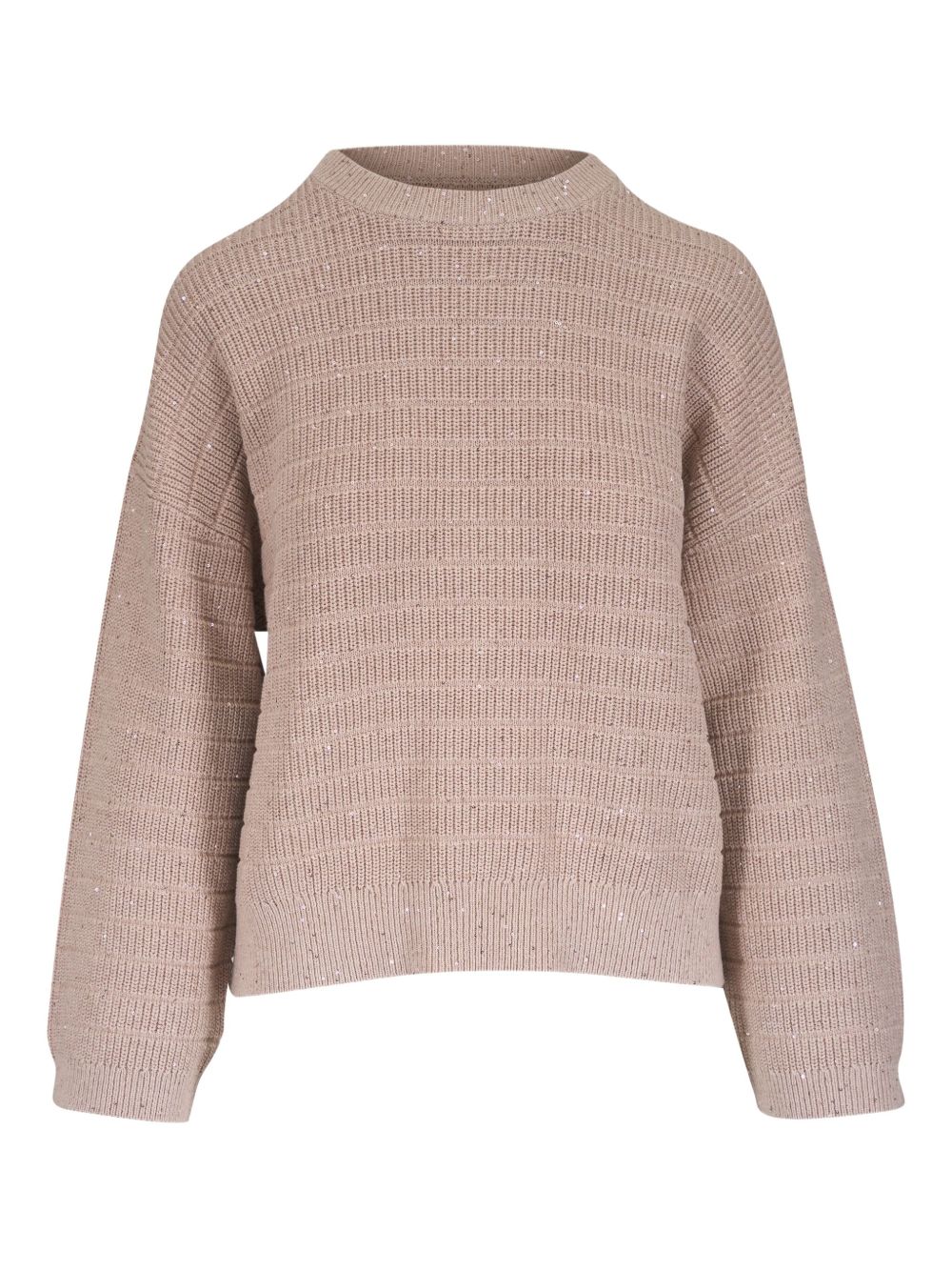 Brunello Cucinelli Cotton Diamond Sweater - Beige