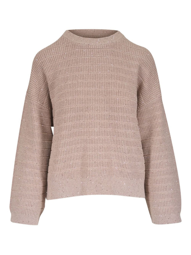 Brunello Cucinelli Cotton Diamond Sweater - Beige