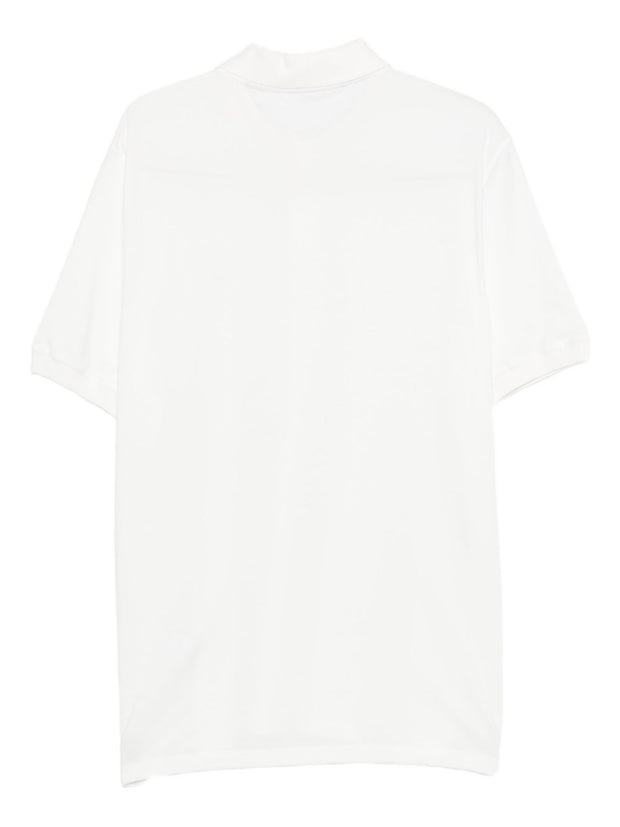 Brunello Cucinelli Logo Cotton Polo Shirt - White