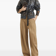 Brunello Cucinelli Semi Sheer Silk Shirt - Brown