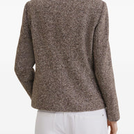 Brunello Cucinelli Virgin Wool And Silk Mélange Diagonal Blazer With Monili