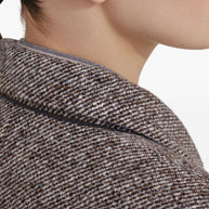 Brunello Cucinelli Virgin Wool And Silk Mélange Diagonal Blazer With Monili