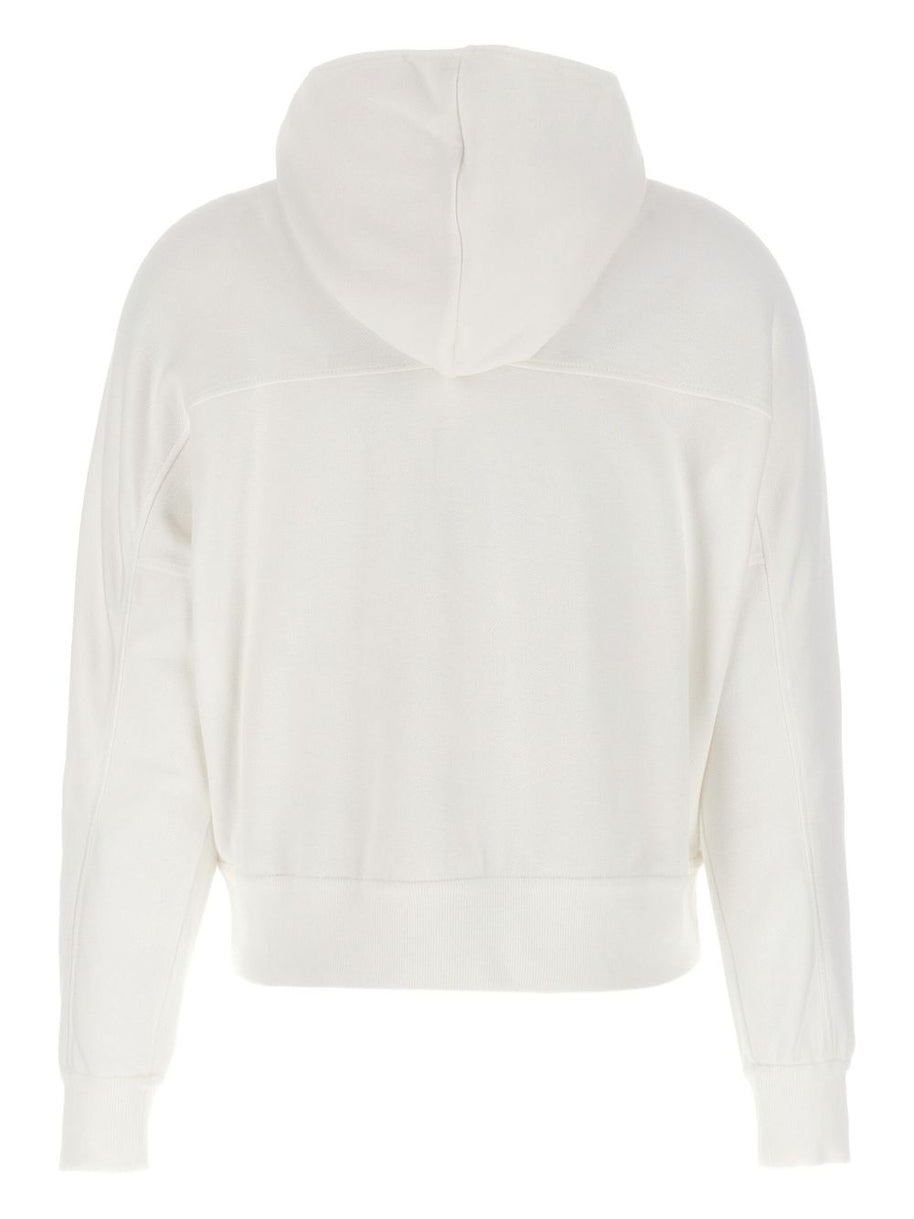 Brunello Cucinelli Logo Cotton Hoodie - White