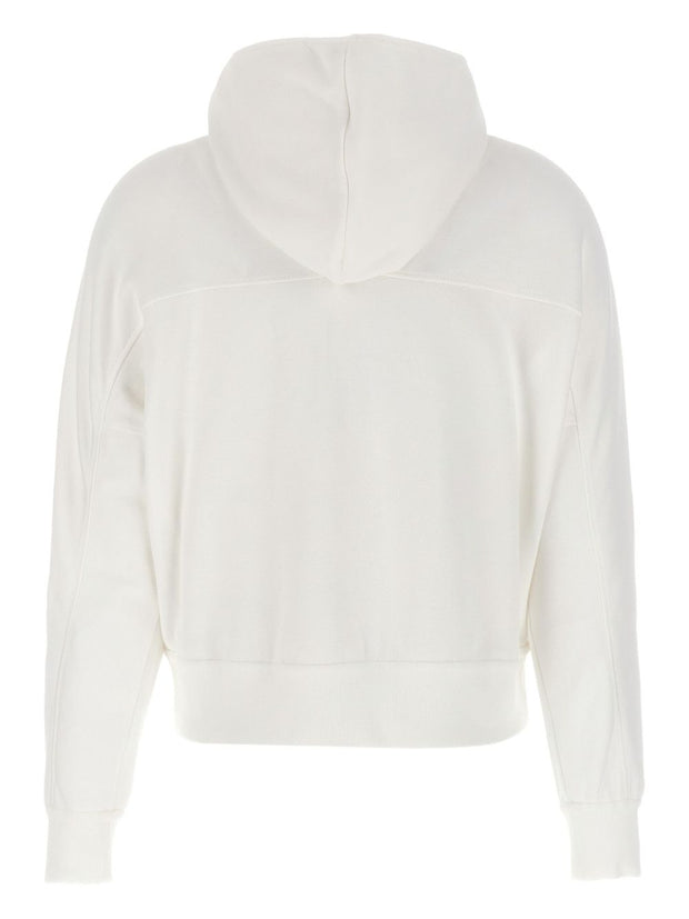 Brunello Cucinelli Logo Cotton Hoodie - White